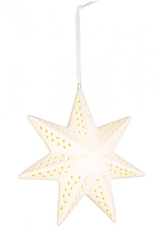 Pendaglio Opal a forma di Stella design 34 con LED (12 Pezzi)