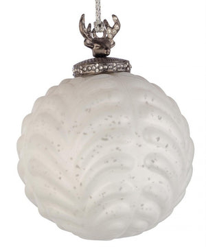 Sfera Decorum Bianco Opaco D100mm (12 Pezzi)