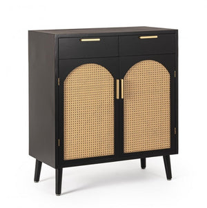 Credenza 2 ante 2 cassetti nera ( Pezzi) - JOSINE