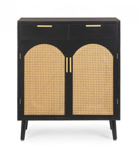 Credenza 2 ante 2 cassetti nera ( Pezzi) - JOSINE