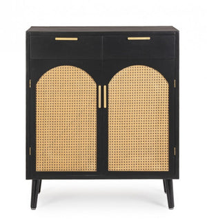 Credenza 2 ante 2 cassetti nera ( Pezzi) - JOSINE