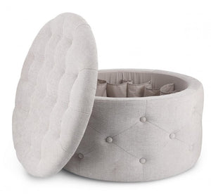 Pouf Contenitore Porta Scarpe Grigia Ch - ERNESTINE