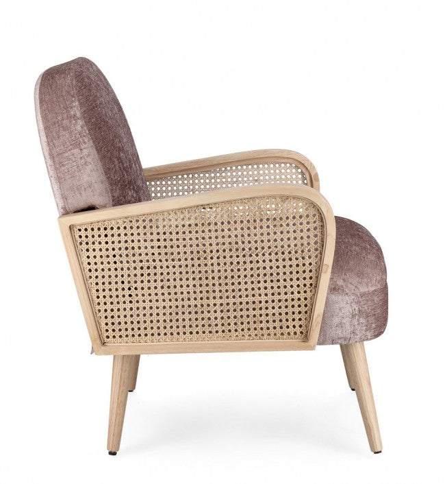 Poltrona stile scandinavo Old Rose - DALIDA