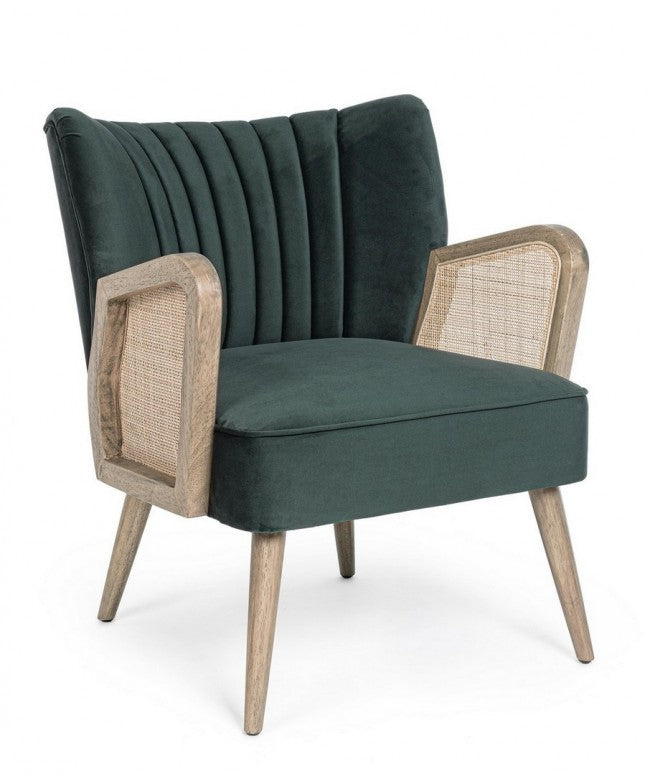 Poltrona stile scandinavo Verde - VIRNA