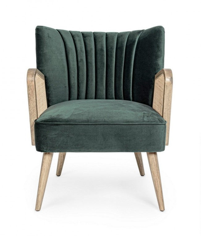 Poltrona stile scandinavo Verde - VIRNA