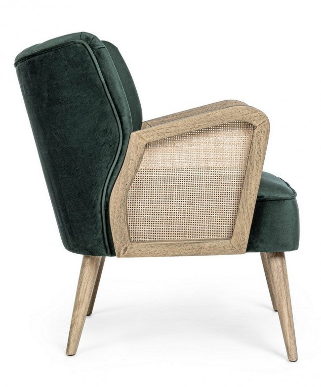 Poltrona stile scandinavo Verde - VIRNA