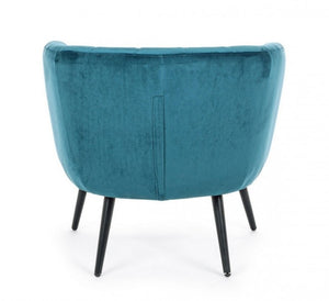 Poltrona stile scandinavo Blu Pavone - AVRIL