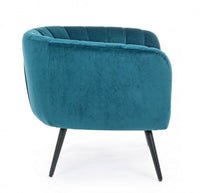 Poltrona stile scandinavo Blu Pavone - AVRIL