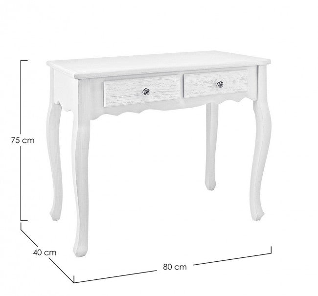 Consolle 2 cassetti - BLANC