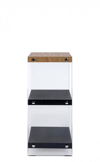 Libreria 3 piani Wood nera - LINE