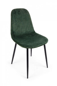 Sedia Velluto Verde Scuro (4 Pezzi) - IRELIA