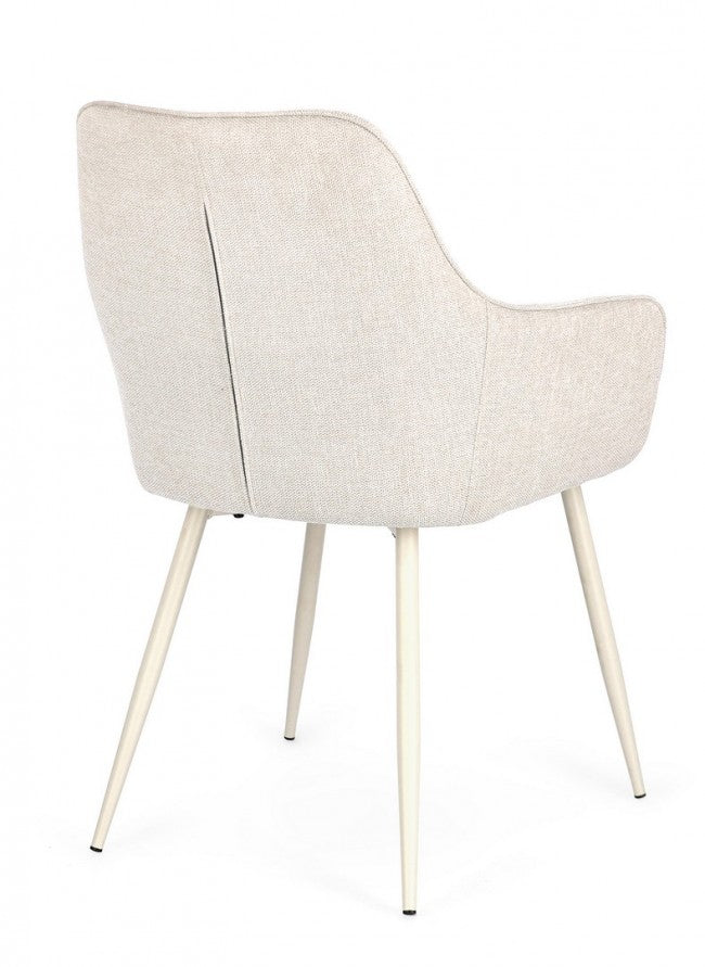 Sedia Beige/Beige (2 Pezzi) - CORA