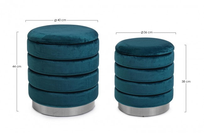 Set 2 Pouf Contenitore Darina Navyus - POLINA