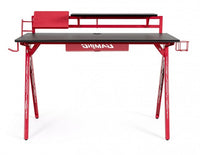 Scrivania 2 piani Rosso nera - GAMING