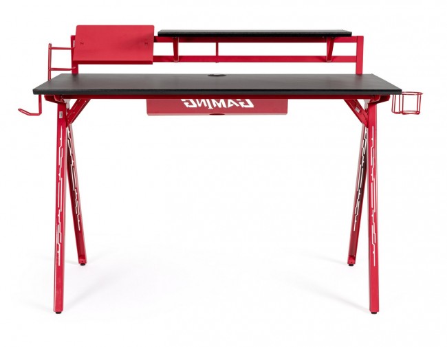 Scrivania 2 piani Rosso nera - GAMING