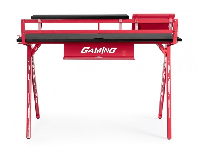 Scrivania 2 piani Rosso nera - GAMING