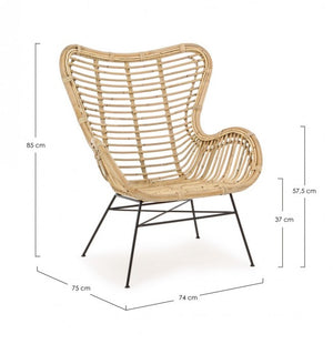 Poltrona Casilda (4 Pezzi) - METAL RATTAN