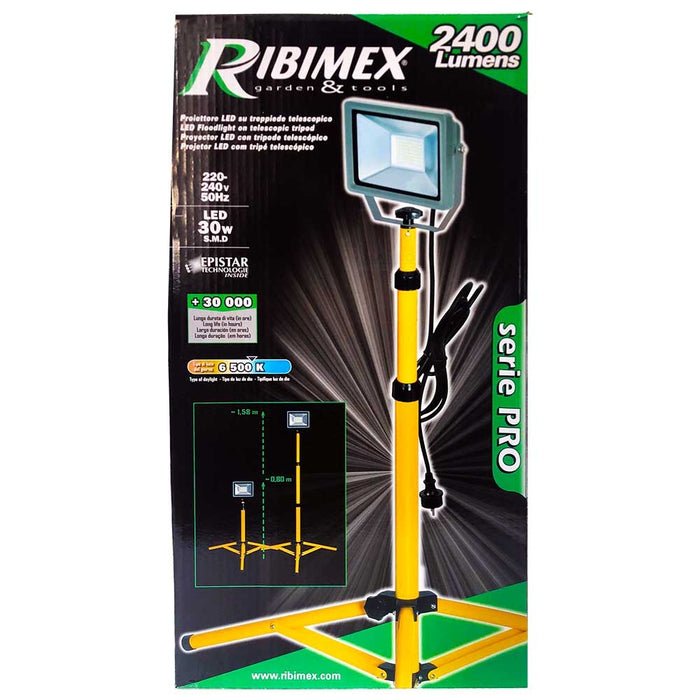 Faro da cantiere LED su treppiede Faretto 30 W - Ribimex PRSPOT32TTP