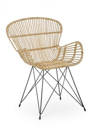 Poltrona Venturs Naturale (4 Pezzi) - METAL RATTAN