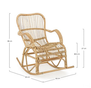 Poltrona Dondolo Casimira Naturale - RATTAN