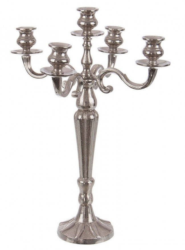 Candelabro Laryn 5 fuochi Argento H52 -