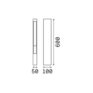 Piantana Moderna Mercurio Alluminio Antracite 1 Luce 3W 3000K Luce Calda