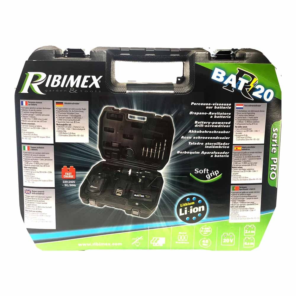 Trapano avvitatore a percussione 20V - Ribimex PRBAT20/PRO3