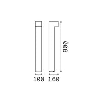 Piantana Moderna Sirio Alluminio Antracite 2 Luci 3W 3000K Luce Calda H80Cm