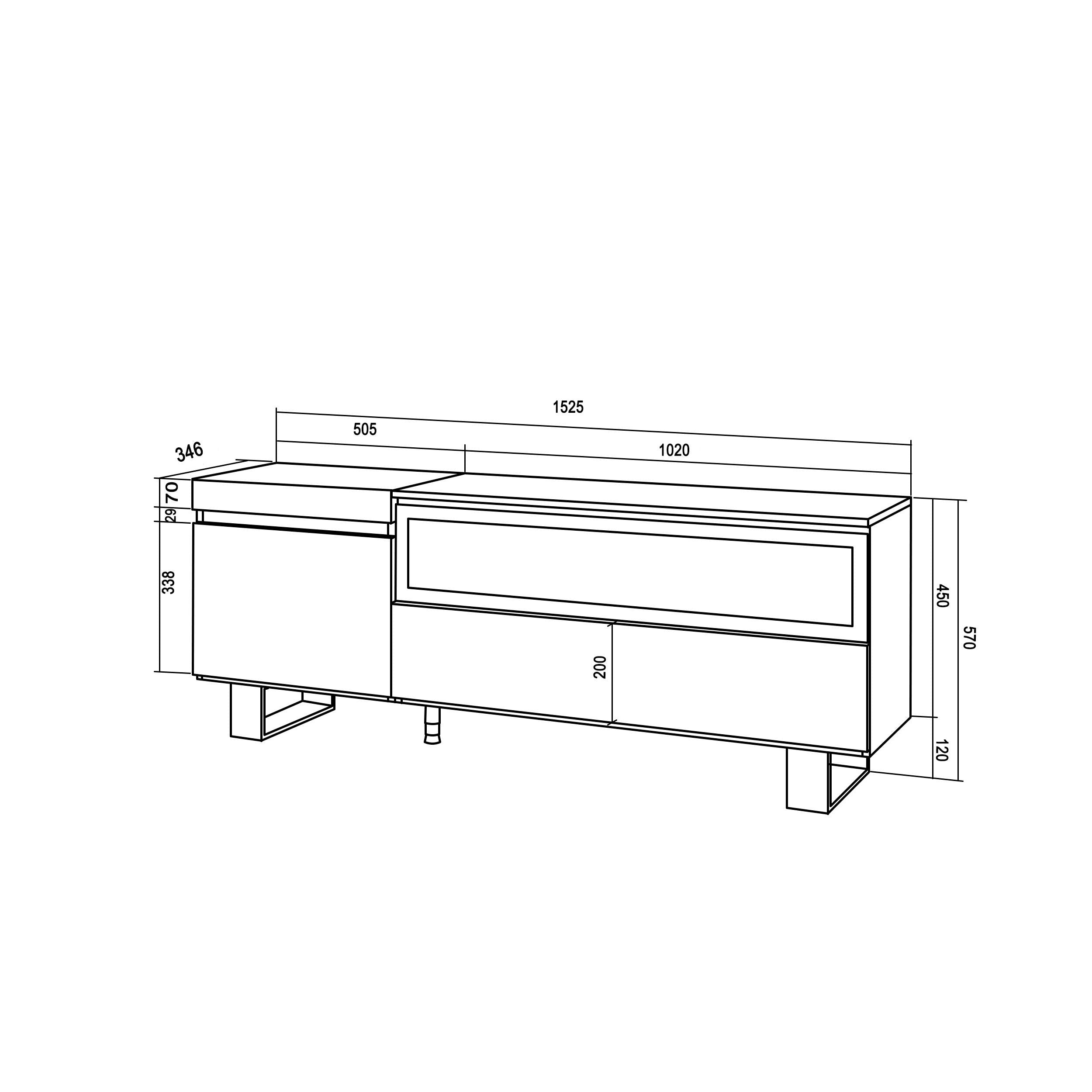 Mobile TV Soggiorno, 150x57x35cm, Per TV fino a 65", Camino elettrico, Stile moderno colore Bianco e nero