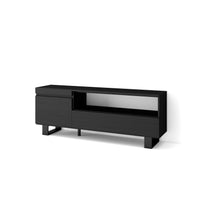 Mobile TV Soggiorno, 150x57x35cm, Per TV fino a 65", Design industriale, Stile moderno, Nero