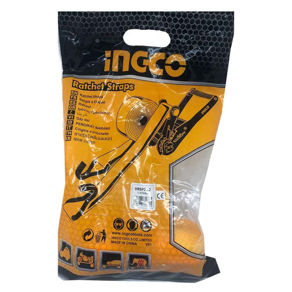 CINGHIA A CRICCHETTO 6 MT X 25 MM DA 1,5 T Cinghie Ingco HRSP262