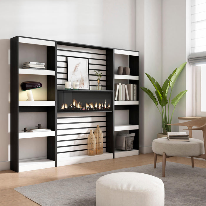 Libreria scaffale, 230x186x25cm, Soggiorno - Ufficio, Camino elettrico RF 2418