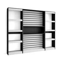 Libreria scaffale, 230x186x25cm, Soggiorno - Ufficio, Bianco e nero RF 2417