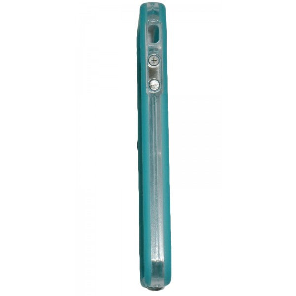 Bumper bicolore azzurro/trasparente per iPhone 4