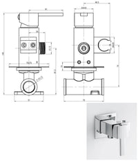 Kit idroscopino bidet in ottone con miscelatore