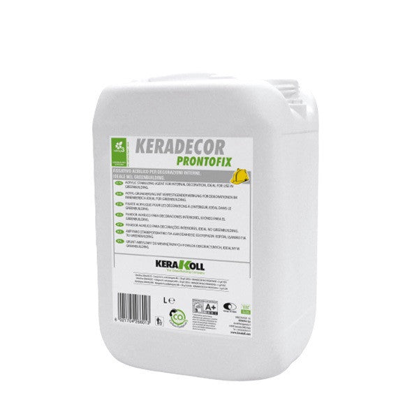 Keradecor Eco Prontofix-Primer Fissativo A Base Di Resine Acriliche Uniformante E Consolidante Per Interni 5 Lt-Kerakoll