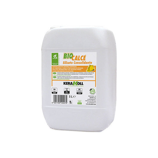 Biocalce Silicato Consolidante-Fissativo A Base Di Puro Silicato Di Potassio Esente Da Solventi Da 5 Lt-Kerakoll