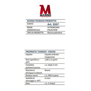 VETRORESINA LIQUIDA 750 ml poliestere bicomponente - Multichimica