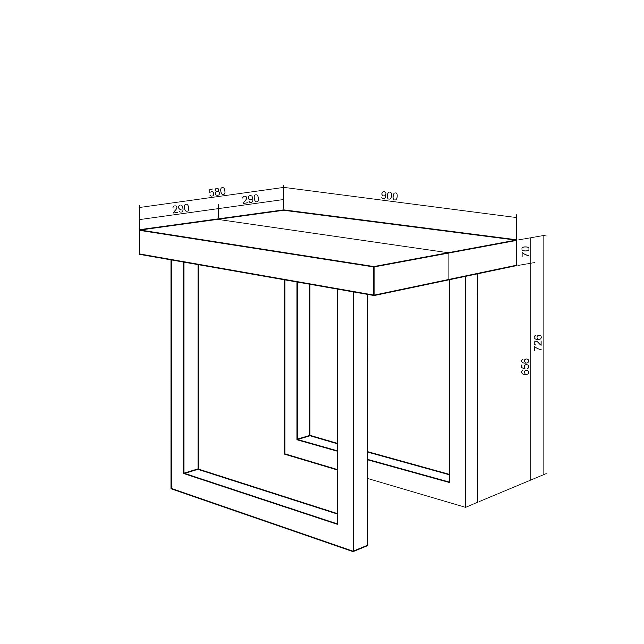 Consolle allungabile, 58 fino 180x90x73cm, Per 8 persone, Gambe in legno, colore Rovere e bianco RF2696