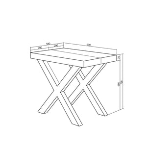 Consolle allungabile, 180, Per 8 persone, Gambe in legno RF 2757