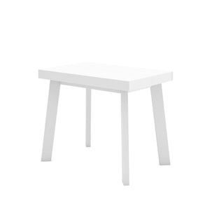 Consolle allungabile, 222x90x73cm, Per 10 persone, Gambe in legno, Bianco RF3019