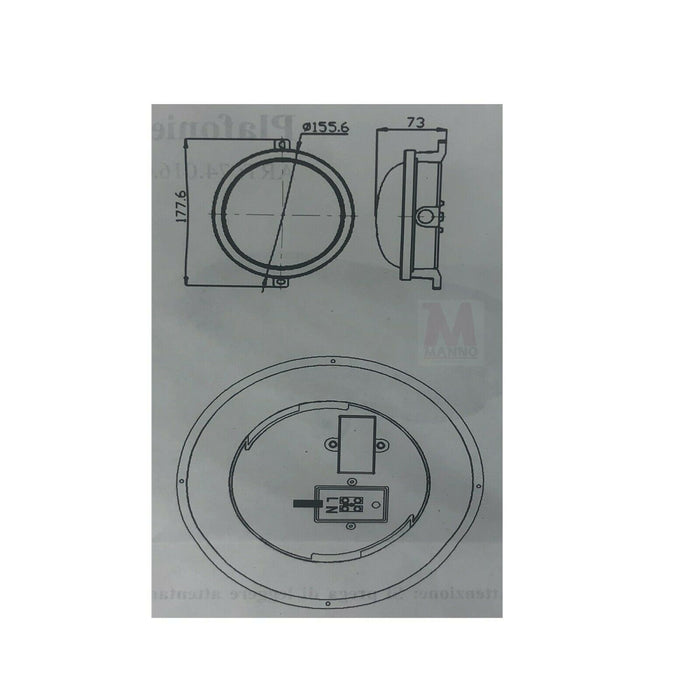 Domus PLAFONIERA A LED Luce Naturale 750 lm Cons 10 W Prod 50 W 15,5 cm bianco