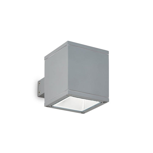 Applique Moderna Snif Square Alluminio Grigio 1 Luce G9 3W 3000K Luce Calda