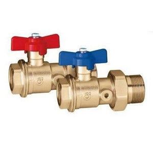 Coppia Valvole A Sfera Con Attacco Termometro 1" X 1 1/4" CALEFFI 391067