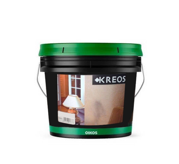 Kreos-Intonaco Decorativo Bianco Per Interni A Spessore Traspirante E Colorabile Ideale Per Saloni E Camere-10 Litri-Oikos