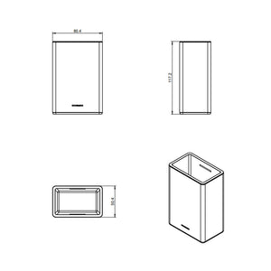 Porta spazzolino a muro in ottone cromato della collezione 'Extreme' by Cosmic cm 8x5x12