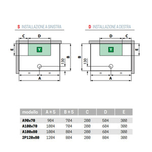 Cabina doccia multifunzione Novellini con idromassaggio cm 70x90