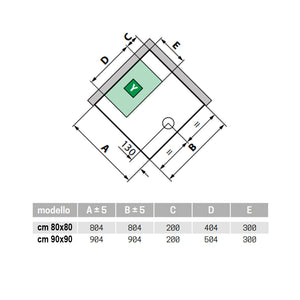 Cabina doccia multifunzione Novellini con idromassaggio cm 90x90