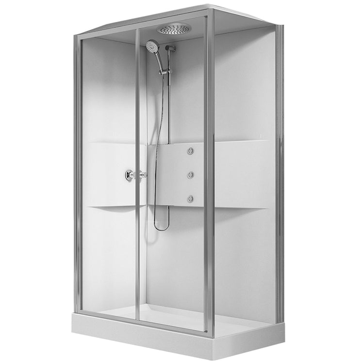 Cabina doccia multifunzione Novellini con idromassaggio cm 80x120 porta scorrevole