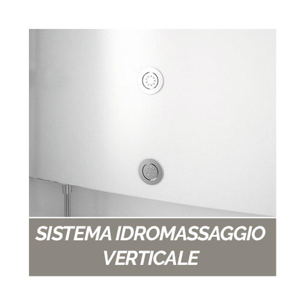 Cabina doccia multifunzione Novellini con idromassaggio cm 80x120 porta scorrevole